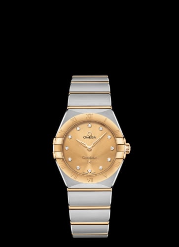 Omega Constellation Manhattan 28 Quartz Stainless Steel / Yellow Gold / Champagne Diamond