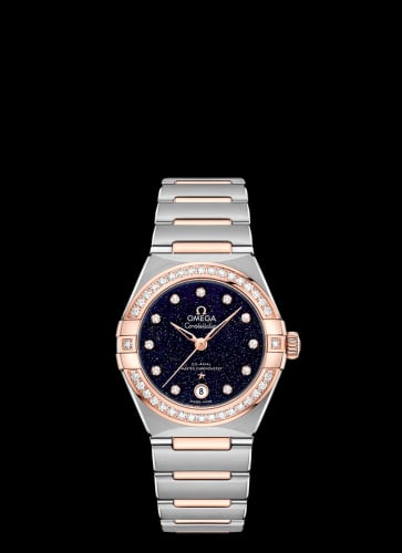 Omega Constellation Manhattan 29 Co-Axial Master Chronometer Stainless Steel / Sedna Gold / Aventurine / Diamond
