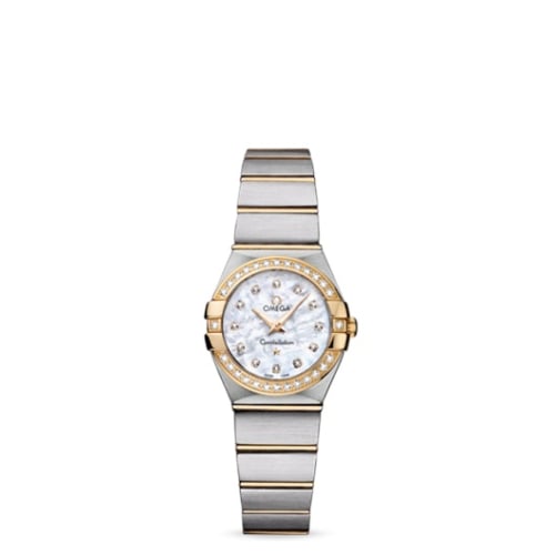 Omega Constellation Quartz 24 Brushed Stainless Steel / Yellow Gold / Diamond / MOP