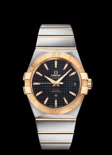 Omega Constellation Co-Axial 38 Stainless Steel / Yellow Gold / Lozenge Black