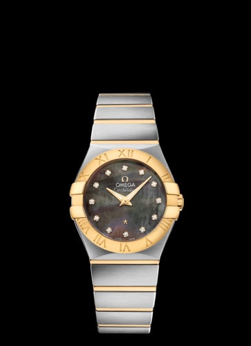 Omega Constellation Quartz 27 Brushed Stainless Steel / Yellow Gold / Tahiti MOP