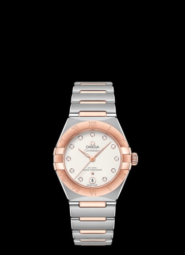 Omega Constellation Manhattan 29 Co-Axial Master Chronometer Stainless Steel / Sedna Gold / Silver Diamond