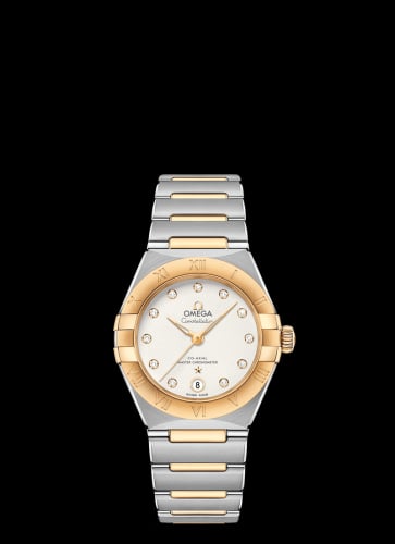 Omega Constellation Manhattan 29 Co-Axial Master Chronometer Stainless Steel / Yellow Gold / Silver Diamond