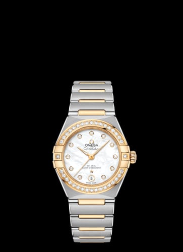 Omega Constellation Manhattan 29 Co-Axial Master Chronometer Stainless Steel / Yellow Gold / MOP / Diamond