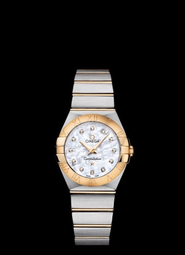 Omega Constellation Quartz 27 Brushed Stainless Steel / Yellow Gold / MOP