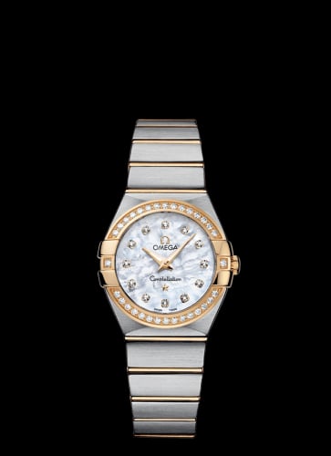 Omega Constellation Quartz 27 Brushed Stainless Steel / Yellow Gold / Diamond / MOP