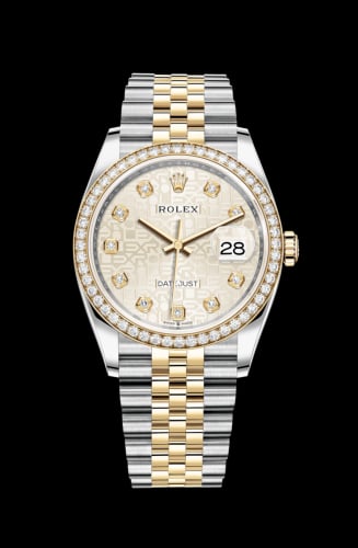 Rolex Datejust 36 Stainless Steel / Yellow Gold / Diamond / Silver Computer / Jubilee