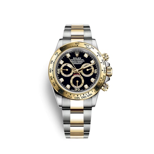 Rolex Cosmograph Daytona Stainless Steel / Yellow Gold / Black - Diamond