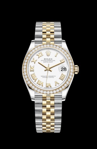 Rolex Datejust 31 Stainless Steel / Yellow Gold / Diamond / White - Roman / Jubilee