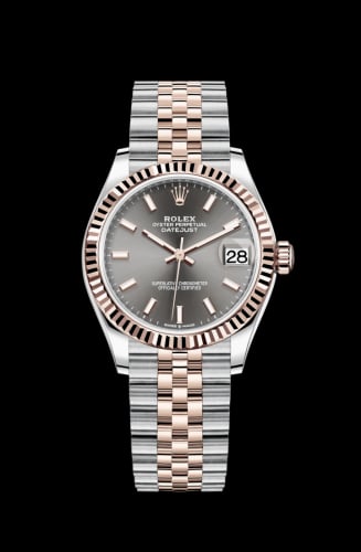 Rolex Datejust 31 Stainless Steel/ Rose Gold / Fluted / Grey / Jubilee