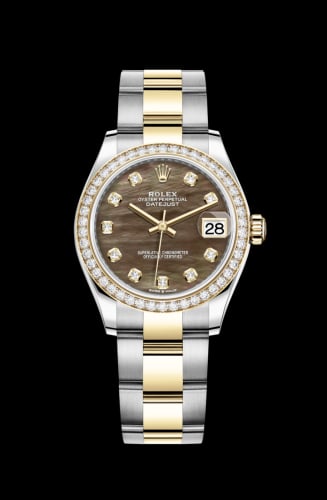 Rolex Datejust 31 Stainless Steel / Yellow Gold / Diamond / Black MOP / Oyster