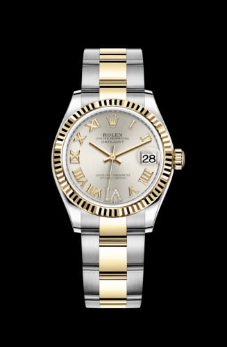 Rolex Datejust 31 Stainless Steel / Yellow Gold / Fluted / Silver - Roman / Oyster