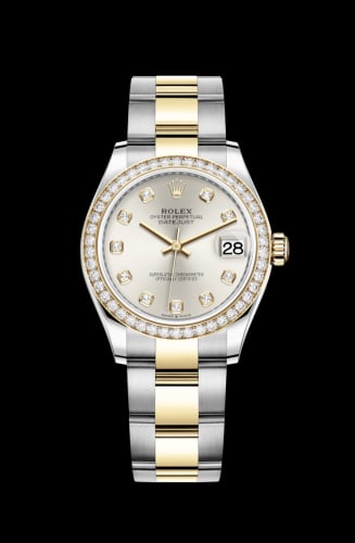 Rolex Datejust 31 Stainless Steel / Yellow Gold / Diamond / Silver - Diamond / Oyster
