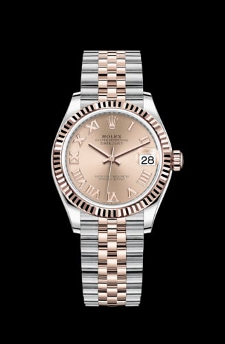 Rolex Datejust 31 Stainless Steel/ Rose Gold / Fluted / Rose - Roman / Jubilee