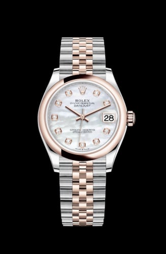 Rolex Datejust 31 Stainless Steel/ Rose Gold / Domed / MOP / Jubilee