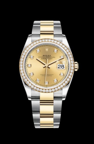 Rolex Datejust 36 Stainless Steel / Yellow Gold / Diamond / Champagne Diamond / Oyster