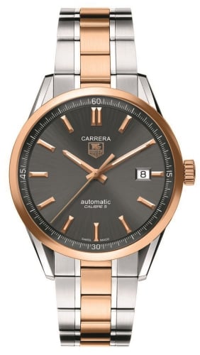 TAG Heuer Carrera Calibre 5 39 Stainless Steel / Rose Gold / Grey / Bracelet