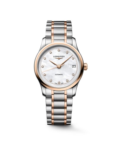Longines Master Collection 34 Stainless Steel - Rose Gold / MOP - Diamond / Bracelet