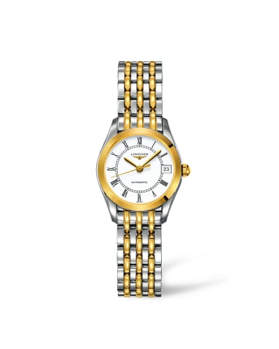 Longines La Grande Classique Automatic 25 Stainless Steel / Yellow Gold PVD / White