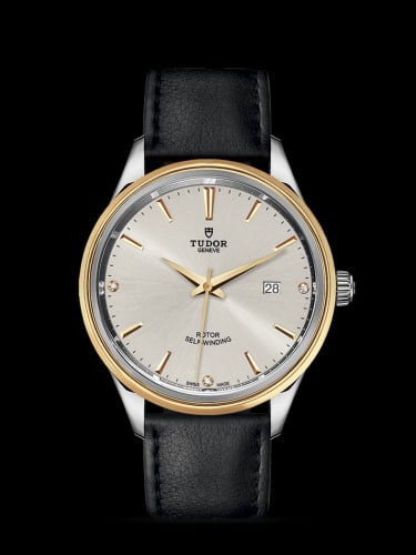 Tudor Style 41 Stainless Steel / Yellow Gold / Silver-Diamond / Strap
