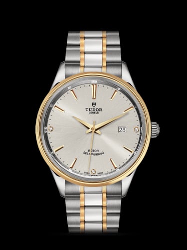 Tudor Style 41 Stainless Steel / Yellow Gold / Silver-Diamond / Bracelet