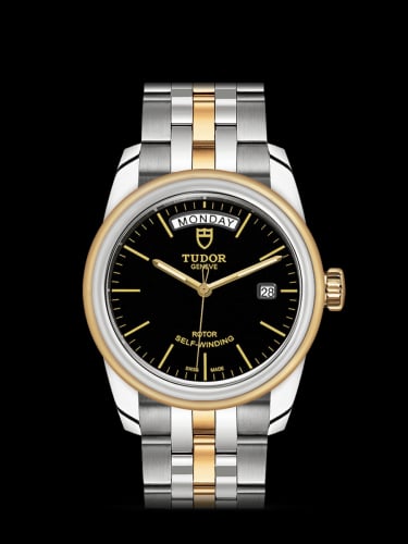 Tudor Glamour Day + Date Stainless Steel / Yellow Gold / Black / Bracelet