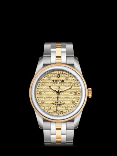 Tudor Glamour Date 31 Stainless Steel / Yellow Gold / Jacquard Champagne-Diamond / Bracelet