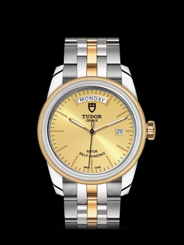 Tudor Glamour Day + Date Stainless Steel / Yellow Gold / Champagne / Bracelet