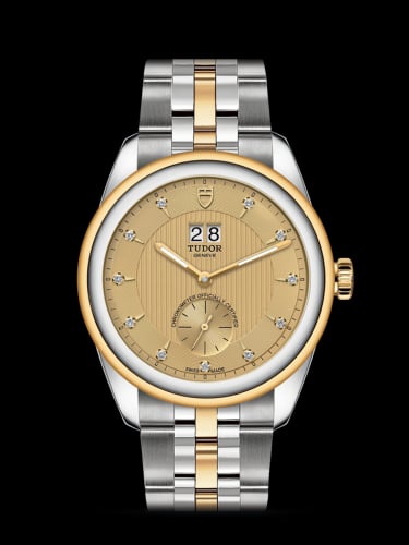 Tudor Glamour Double Date Stainless Steel / Yellow Gold / Champagne-Diamond / Bracelet
