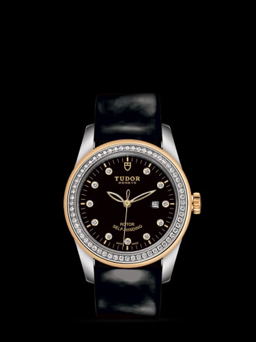 Tudor Glamour Date 31 Stainless Steel / Yellow Gold / Diamond / Black-Diamond / Strap
