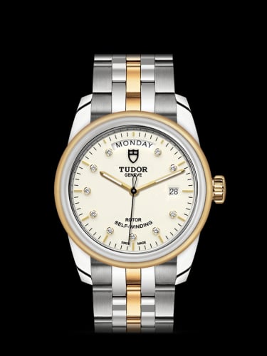 Tudor Glamour Day + Date Stainless Steel / Yellow Gold / Opaline-Diamond / Bracelet
