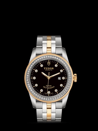 Tudor Glamour Date 31 Stainless Steel / Yellow Gold / Diamond / Black-Diamond / Bracelet