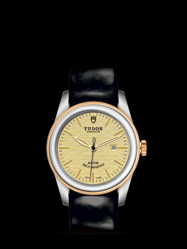 Tudor Glamour Date 31 Stainless Steel / Yellow Gold / Jacquard Champagne / Strap
