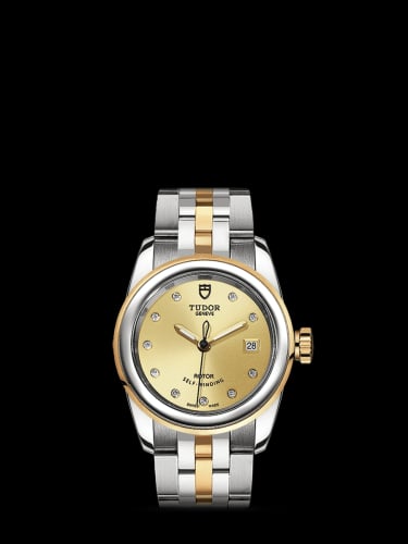 Tudor Glamour Date 26 Stainless Steel / Yellow Gold / Champagne-Diamond / Bracelet
