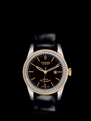 Tudor Glamour Date 31 Stainless Steel / Yellow Gold / Diamond / Black / Strap