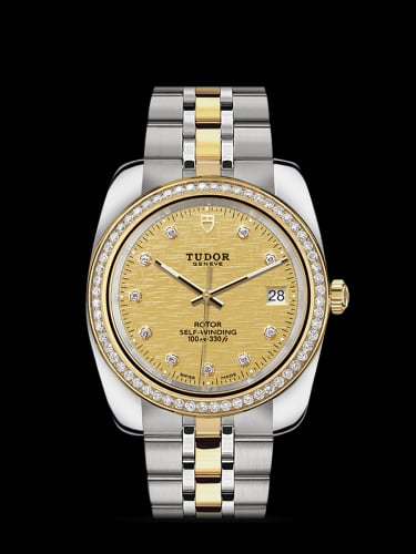 Tudor Classic 38 Stainless Steel / Yellow Gold / Diamond / Champagne-Diamond / Bracelet