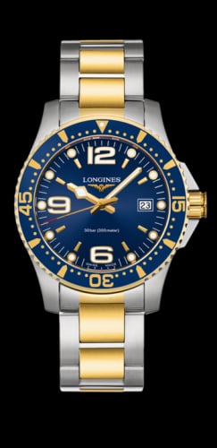 Longines HydroConquest 41 Quartz Stainless Steel / Yellow Gold / Blue / Bracelet