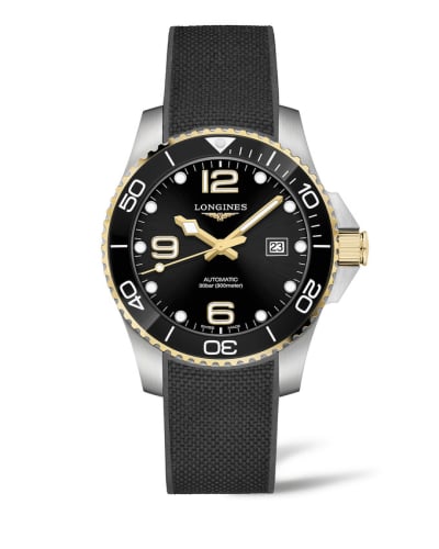 Longines HydroConquest 43 Automatic Stainless Steel - Yellow Gold / Black / Rubber
