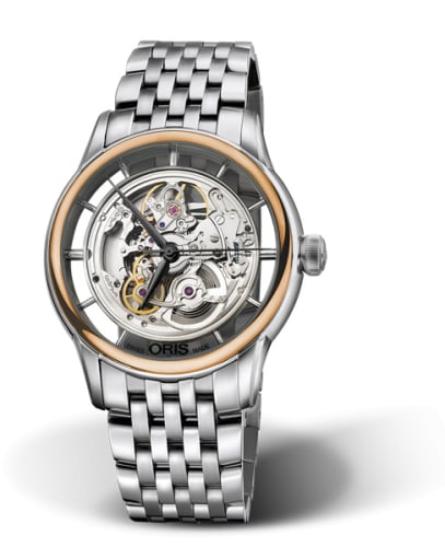 Oris Artelier Translucent Skeleton Stainless Steel - Rose Gold / Bracelet