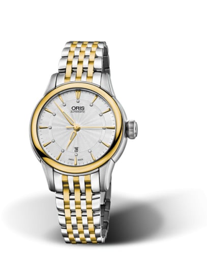 Oris Artelier Date Diamonds 31 Stainless Steel - Yellow Gold / Silver / Bracelet