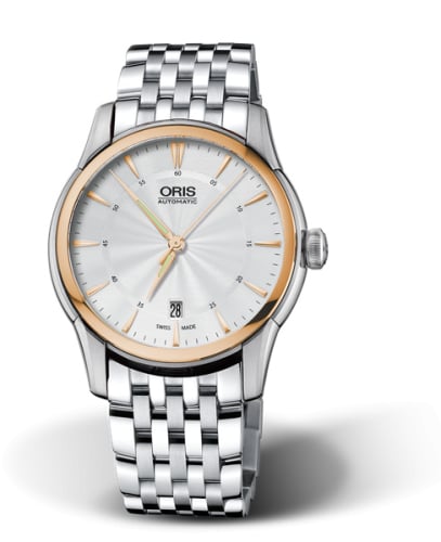 Oris Artelier Date 40.5 Stainless Steel - Rose Gold / Silver / Bracelet