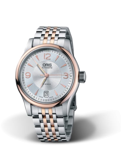 Oris Classic Date 37 Stainless Steel - Rose Gold / Silver / Bracelet