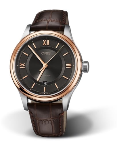 Oris Classic Date 42 Stainless Steel - Rose Gold / Grey