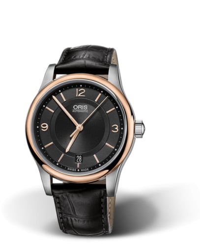Oris Classic Date 37 Stainless Steel - Rose Gold / Black