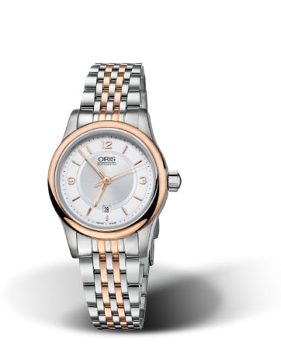 Oris Classic Date Lady 28.5 Stainless Steel - Rose Gold / Silver / Bracelet