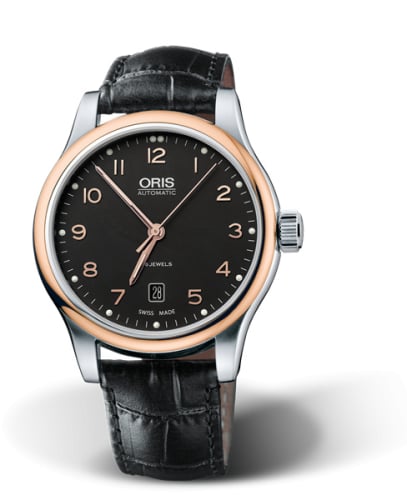 Oris Classic Date 42 Stainless Steel - Rose Gold / Black
