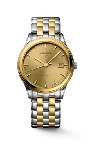 Longines Flagship 38.5 Automatic Stainless Steel - Yellow Gold / Champagne / Bracelet