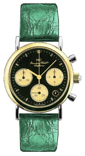 IWC Schaffhausen Portofino Lady Chronograph MecaQuartz Stainless Steel / Yellow Gold / Black / Alligator