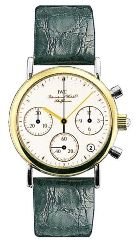 IWC Schaffhausen Portofino Lady Chronograph MecaQuartz Stainless Steel / Yellow Gold / White / Alligator