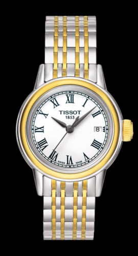 Tissot Carson Quartz 29.7 Stainless Steel / Yellow Gold PVD / White / Bracelet
